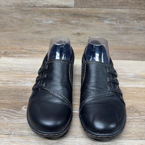 Clarks Ashland Effie Black Leather Slip On Loafer Women's Size 9.5 - Picture 2 of 8